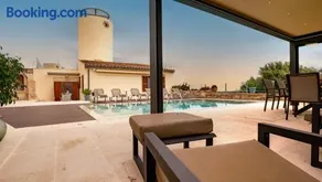 Maison de campagne avec terrasse, piscine privée et jardin | Vue jardin - Image 3