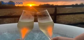 Lavender Lodge - Pool and Hot Tub with sunset views over open fields - Image 3