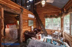 Hobbit Treehouse with waterfall on the Brazos River! 350 acres! Tubing! Petting zoo! - Image 2