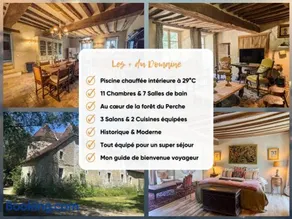 Manoir XV et Grange avec Piscine chauffée privée - Image 3