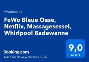 FeWo Blaue Oase, Netflix, Massagesessel, Whirlpool Badewanne - Image 2