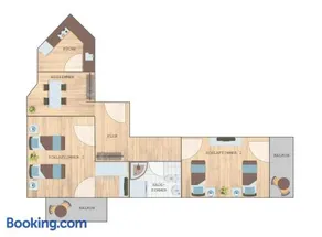 bookandstay24 com Dietzenbach 2 Zimmerwohnung mit Balkon, Küche und Parkplatz - Image 4