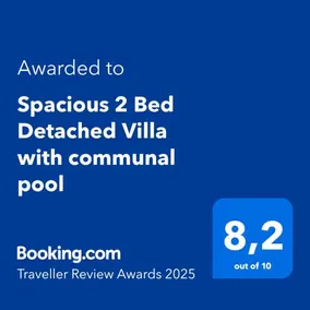 Spacious 2 Bed Detached Villa with communal pool - Image 1
