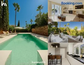 Villa in Elviria, a retreat among palm trees, with private heated pool and barbecue, Marbella - Image 1