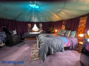 Cosy Glamping Yurt with log burner on our smallholding, ideal family getaway or romantic retreat - Image 1