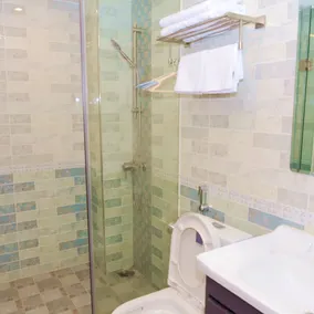 Yimi Hotel Guangzhou Sanyuanli Subway Station Jinlong Tengfei Fashion City - Badezimmer