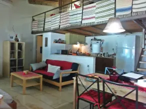 Apartment Over the sea Private Place to Swim - Living area