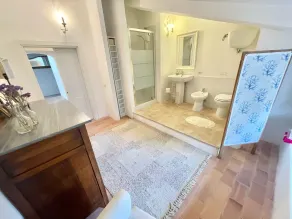 Villa mit privatem Pool, Grill und Garten | Gartenblick - Badezimmer