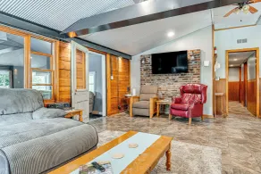 Lake Escape w/ Hot Tub & Docks in Hope! - Interior