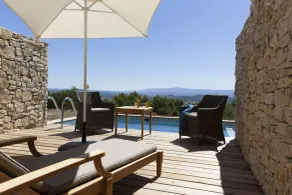 Mas des Herbes Blanches Hôtel & Spa – Relais & Châteaux - Ausblick vom Zimmer