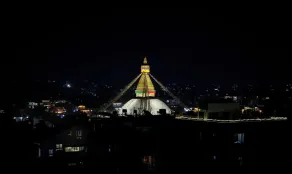 Hotel Anuttara, Boudha - View from room