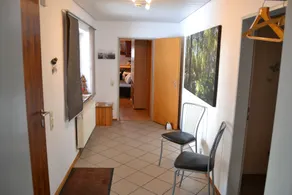 Ferien bei Freunden im Holzhaus - Inngangsparti