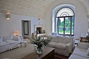 Masseria Montelauro - Sitteområde i lobbyen