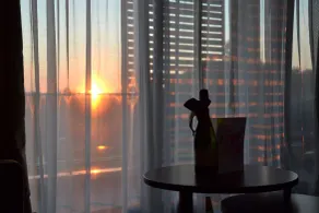 Angel's - das Hotel am Golfpark - Ausblick vom Zimmer