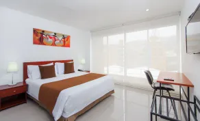 122 Plaza Apartahotel - Vue de la chambre