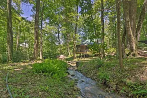 Creekside' Cabin w/ Deck in Pisgah Forest! - Interiör