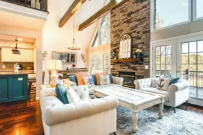 Dock & Hot Tub at High Rock Lake Retreat - Interior