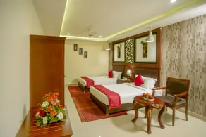 Sathyam Grand Resorts, Sriperumbudur - Ausblick vom Zimmer
