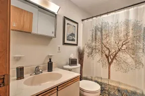 Lakeview Forest Cabin w/ Deck < 1/2 Mile to Beach! - Bathroom