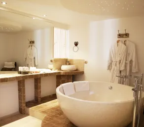 Domaine du Haut Jardin Hôtel & Chalets Spa Privé - Badezimmer