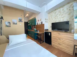 Bohemian Beauty Studio Room At Grand Asia Afrika Apartment - Værelse