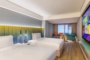 Manxin Hotel Xi'an Bell Tower Yongning GateBarrier-free English Service Non-smoking Hotel - Vista do quarto