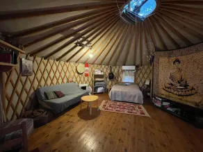 Yurt Located in a Little oak Grove - Camera