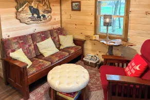 Outdoor Oasis w/ Fire Pit & Dock: Galion Log Cabin - Interior