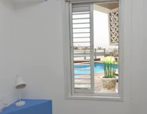 Villa with heated pool and Jacuzzi Sea View 300m Front of the Beach - Ausblick vom Zimmer