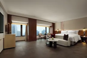 上海昆仑华亭宾馆 The Kunlun Hua Ting Hotel & Towers,Shanghai - Vue de la chambre