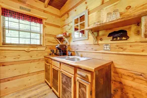 Covered Deck & Fire Pit: Smoky Mountain Cabin - Interiör