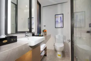 北京物资学院路希尔顿欢朋酒店Hampton by Hilton Beijing Wuzi Xueyuan Road - Badezimmer