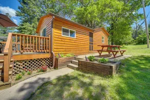 Lakefront Cabin w/ Dock, Fire Pits in Danbury! - Interior