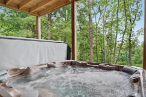 Luxury Mineral Bluff Cabin with Deck & Hot Tub! - Innvendig