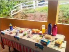 Pousada Fazenda e Pesqueiro Chalé da serra - Restaurante