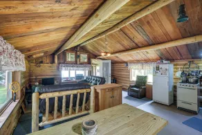 Peaceful Lakefront Cabin Getaway: Dock, Fire Pit! - Interior