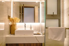 Ostara Hotel & Apartment - Badezimmer