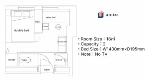 Hotel Residence Ohashi Kaikan Tokyo Shibuya - Room
