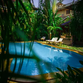 Papa Jolly Eco Resort - Near Morjim Beach - Piscine