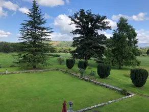 Llangoed Hall - Ausblick vom Zimmer