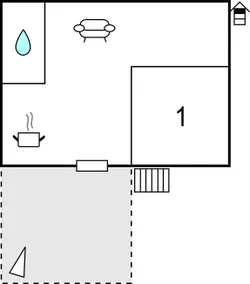 One-Bedroom Apartment In Pucisca - Floor plan
