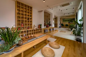 Yangshuo Serene Cove Hotel - Coin salon dans le hall