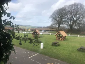 Raleghs Cross Inn - Ausblick vom Zimmer