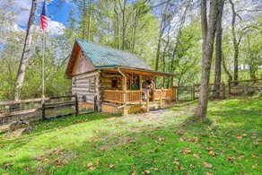 9 Mi to Creeper Trail: Woodsy Abingdon Cabin - Interiør