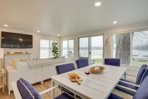 Montpelier Lake House w/ Deck, Dock & Fireplace! - Interior