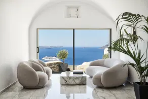 Canaves Oia Suites - Small Luxury Hotels of the World - Coin salon dans le hall