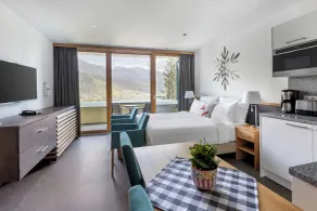 Studio adapté aux familles avec terrasse, piscine et sauna | À côté du ski | Avec animaux autorisés - Chambre