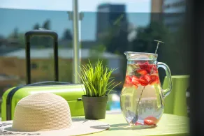 Das Tia Maria befindet sich im südlichen Teil des Sunny Beach Resort - Ausblick vom Zimmer