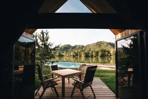 Luxury glamping Chocolate village - Ausblick vom Zimmer