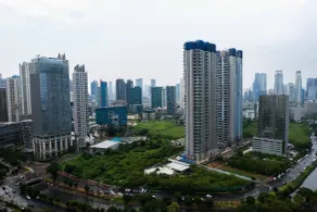 Amazing 2BR with City View The Wave Kuningan Apartment By Travelio - Udsigt fra værelset